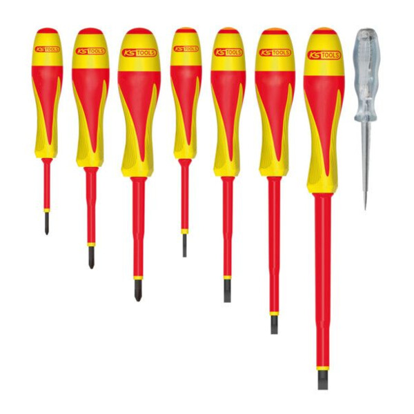 Tournevis isoles 1000v (jeu de 8)