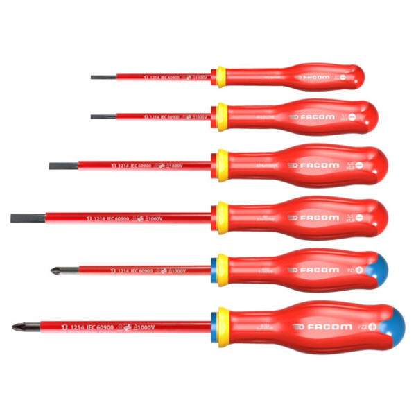 Tournevis protwist isole 100 v (jeu de 6)