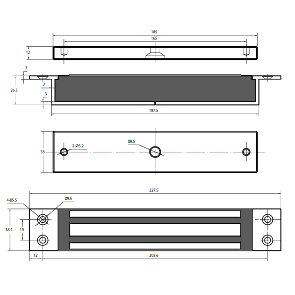 Ventouse hqmag à encastrer