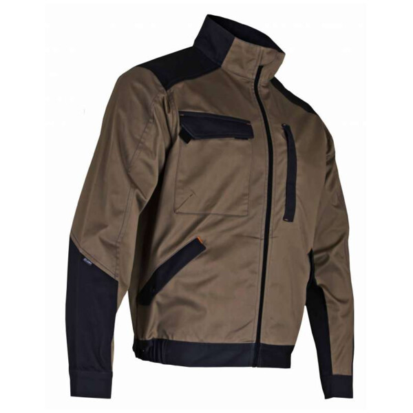 Veste chataigne/noir graveur 60% coton