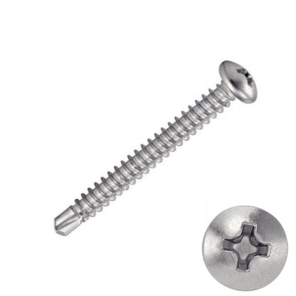 Vis autoperceuse tc philips zinc blanc