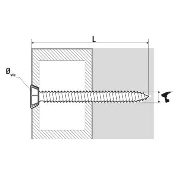 Vis béton menuiserie pvc