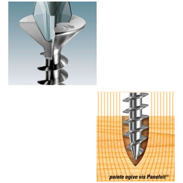 Vis bois panelvit tête fraisée pozi - ft