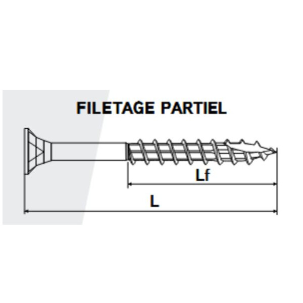 Vis bois rocket tête fraisée etoile