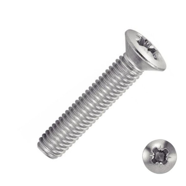 Vis métal inox tête fraisée bombée pozi