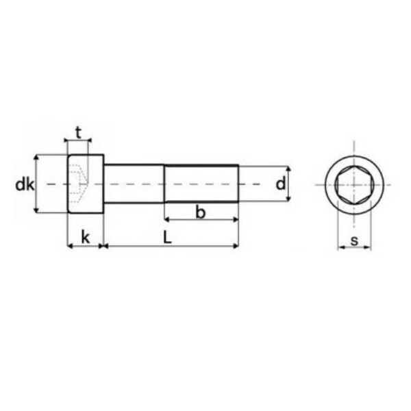 Vis métaux chc 6 pans creux inox