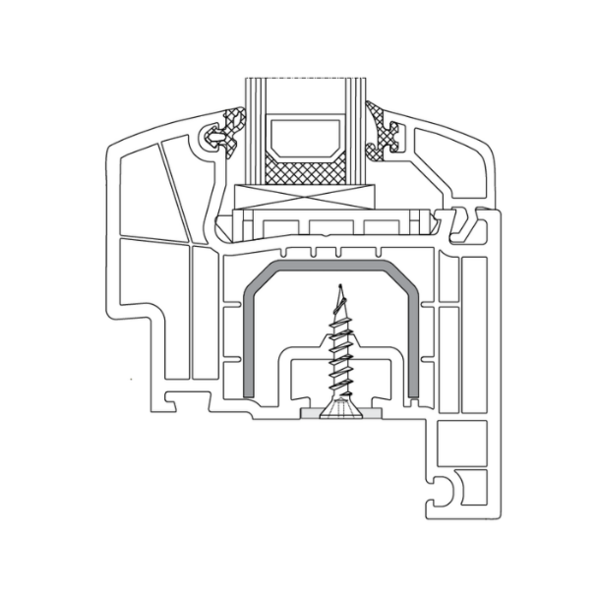 Vis pvc tête fraisée s