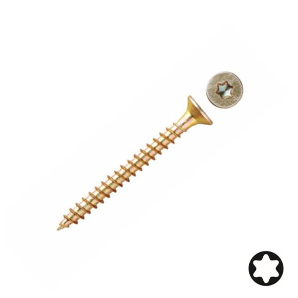 Vis tete fraisee torx gamme tp-to bichromate