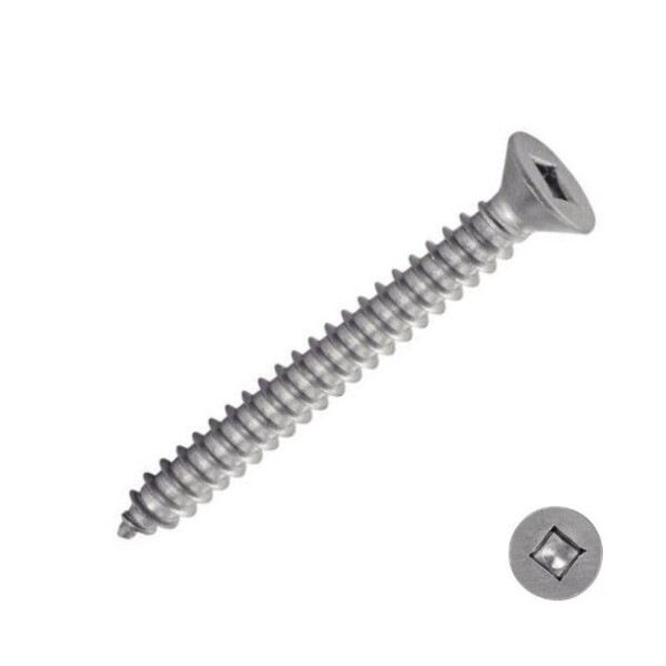 Vis tôle empreinte carrée inox