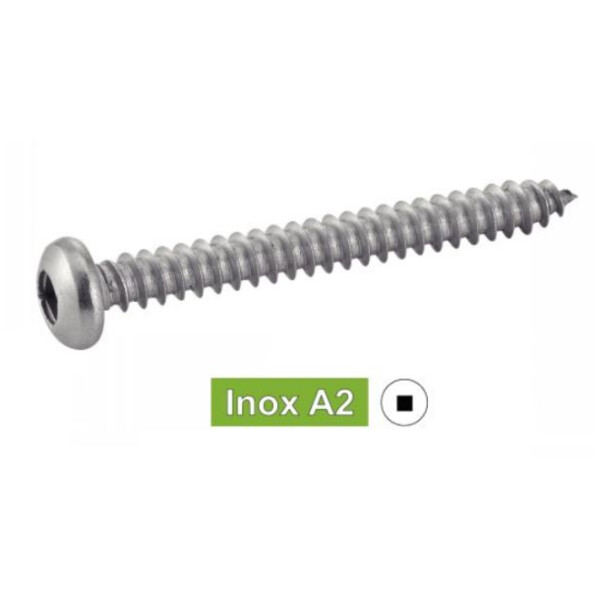 Vis tôle inox tc empreinte carrée