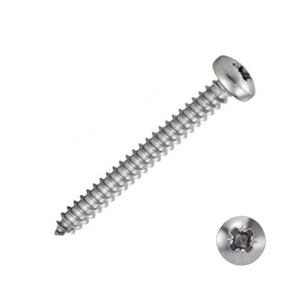 Vis tôle inox tête cylindre pozi