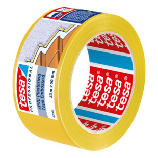 ADHESIF PVC STRIE POUR DECOUPE FACILITEE 67001 JAUNE 33 M X 50 MM Tesa