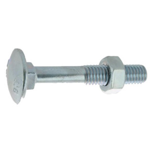 BOULON TRCC DIN 603/555 ACIER ZINGUE BLANC Viswood