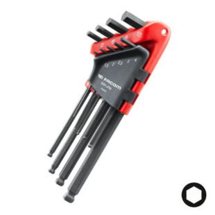 CLE MALE TETE SPHERIQUE SUR ETUI (JEU DE 9) Facom