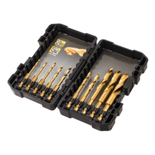 Coffret 10 forets métal titanium impact HEX 3A12 Dewalt