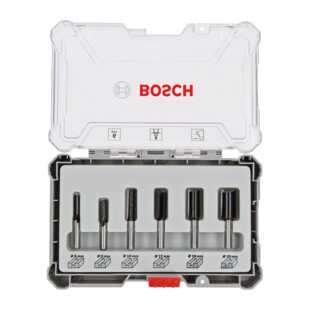Coffret 6 fraises droites queue 8mm Bosch
