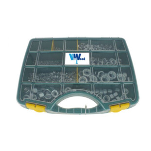 COFFRET 765 ECROUS ACIER ZINGUE BLANC Viswood