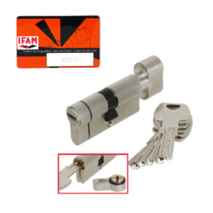 Cylindre à bouton F6S+ anti-arrachement Ifam
