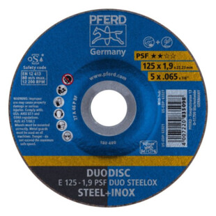 DISQUE A TRONCONNER PSF DUODISC STEELOX E 125-1,9 Pferd Ruggeberg France