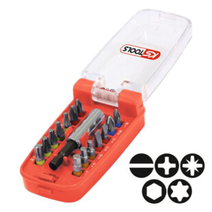 EMBOUTS DE VISSAGE A CODE COULEUR TORSIONPOWER® 1/4''(JEU DE 15) Ks Tools