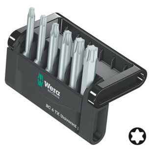 ETUI D'EMBOUTS BIT-CHECK 6 TX UNIVERSAL 1 (6 PIECES) Wera