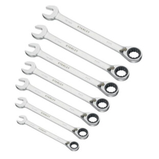 Jeu 7 clés mixtes à cliquet Stanley