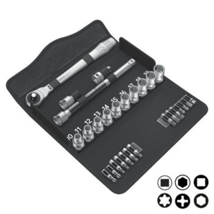 JEU DE CLIQUET ZYKLOP METAL 1/2'' (28 PIECES) Wera