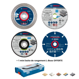 Kit 9 disques 76 mm + mini L-Boxx Bosch