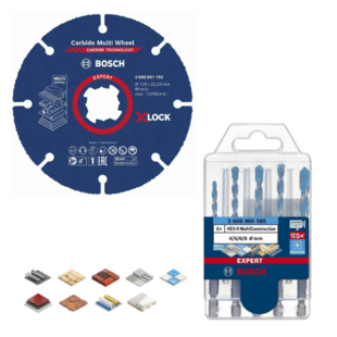 Kit multimat expert disque 125 + set hex-9 Bosch