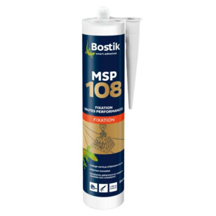 MASTIC COLLE MS POLYMERE MSP 108 BLANC 290 ML Bostik