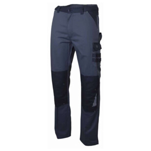 Pantalon sulfate gris/noir 60% coton Lma Lebeurre