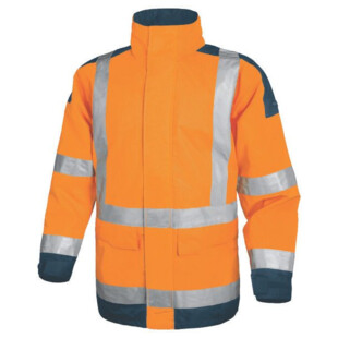 PARKA HAUTE VISIBILITE EASYVIEW ORANGE FLUO/BLEU MARINE Delta Plus Pro