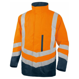 PARKA HAUTE VISIBILITE OPTIMUM3 5 EN 1 ORANGE FLUO/BLEU MARINE Delta Plus Pro