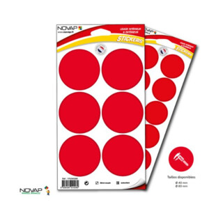 Planche 6 ronds rouges - accès pompier Novap Sas