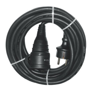 RALLONGE NOIRE H07RNF 3G1,5 PC 16A 230V AVEC CLAPET 10M Electraline