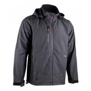 SOFTSHELL A CAPUCHE ROCK GRIS NUIT Lma Lebeurre