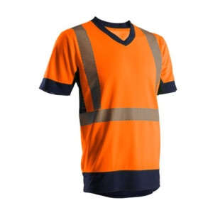 T-SHIRT KYRIO HI-VIZ ORANGE/MARINE Coverguard