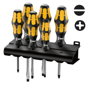 TOURNEVIS BURIN KRAFTFORM 932/6 (JEU DE 6) Wera