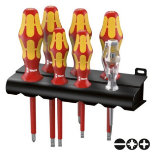 TOURNEVIS ELECTRICIEN KRAFTFORM PLUS VDE 160I/7 (JEU DE 7) Wera