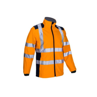 VESTE SOFTSHELL HAUTE VISIBILITE KANPA ORANGE/MARINE Coverguard