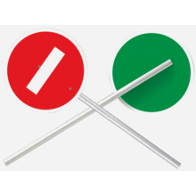 Panneau mobile 2 faces k10 retroreflechissant diam  320 mm