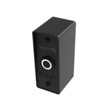 Bouton poussoir avec plaque et boitier noir - gamme intom