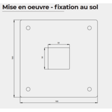 Bras deporté longueur fixation murale