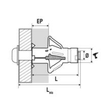 Cheville à expansion + vis