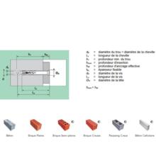 Cheville à frapper col plat