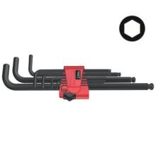 Cle male 6 pans tete spherique 950/9 pkl hex-plus 6 sb (jeu de 9)