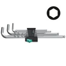 Cle male 6 pans tete spherique chromee 950/+ pkl hex-plus 1 sb (jeu de 9)