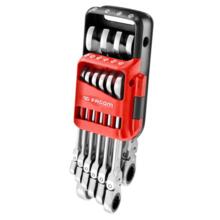 Cle mixte a cliquet articulee 467bf 8 a 19 mm (jeu de 10)