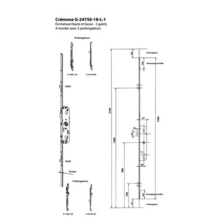 Crémone cylindre à rouleau