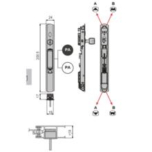 Cuvette olé top avec deux éléments de fixation et clé - manœuvre noire